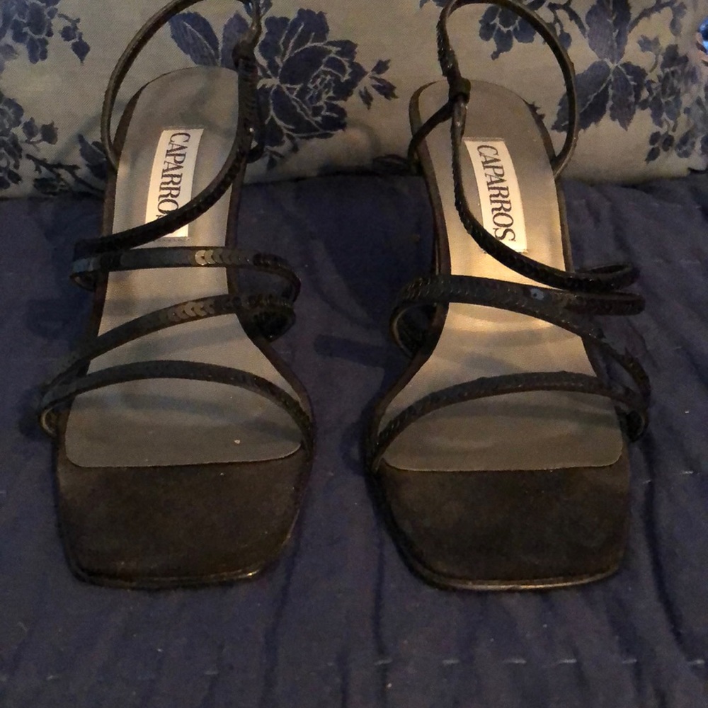 Caparros sequin strappy heels.